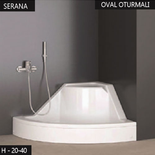 Serana Oval Oturmalı Duş Teknesi